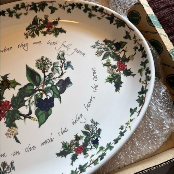Vintage Portmeirion The Holly and The Ivy Oval Turkey Serving Platter - Picture 4 of 10